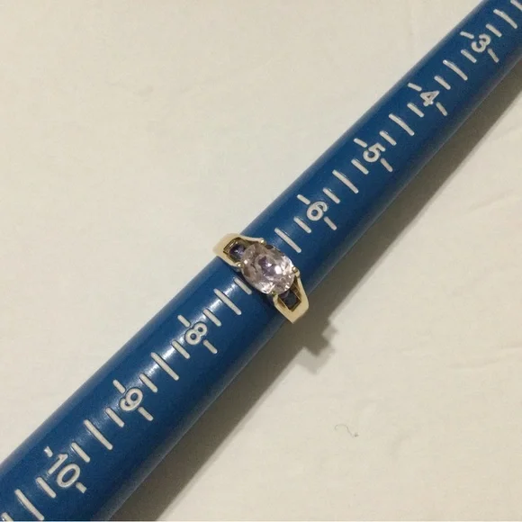 14k Gold Kunzite and Tanzanite Ring - Picture 10 of 12